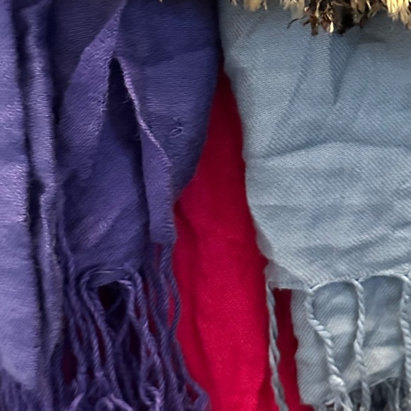 Scarf Shawl With Fringe | Leopard Ivory Purple Light Blue Hot Pink - Picture 6 of 11